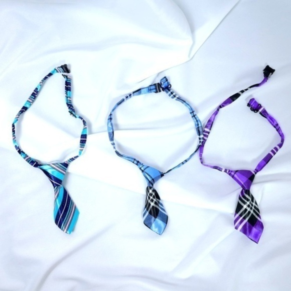 🅽🅴🆆 plaid & stripe adjustable dog tie cat pet ties dog cat clothing accessory